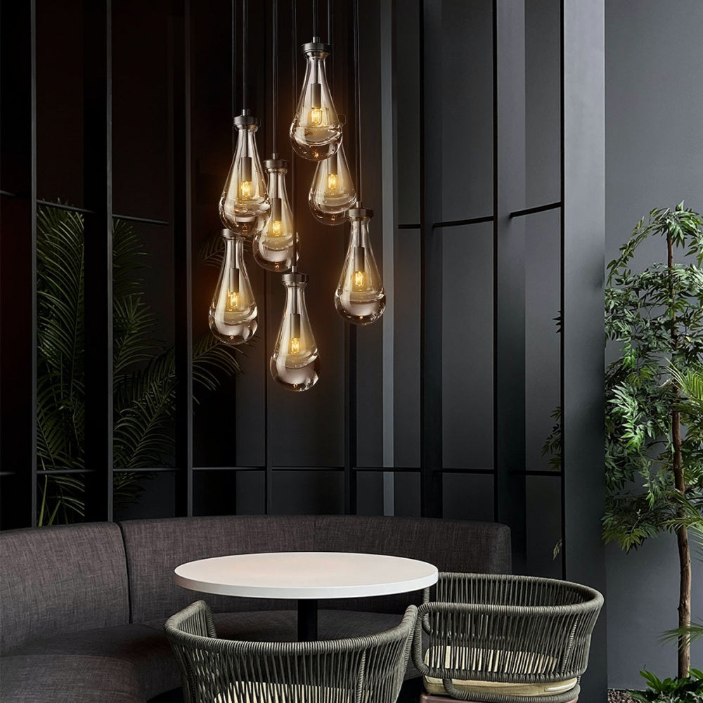 Modern Art Deco Raindrop Chandelier - Cueteks