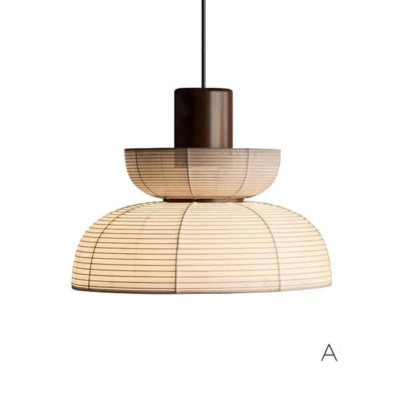 Pendant labelled A with a small upper bowl, lower dome and dark upper cylinder