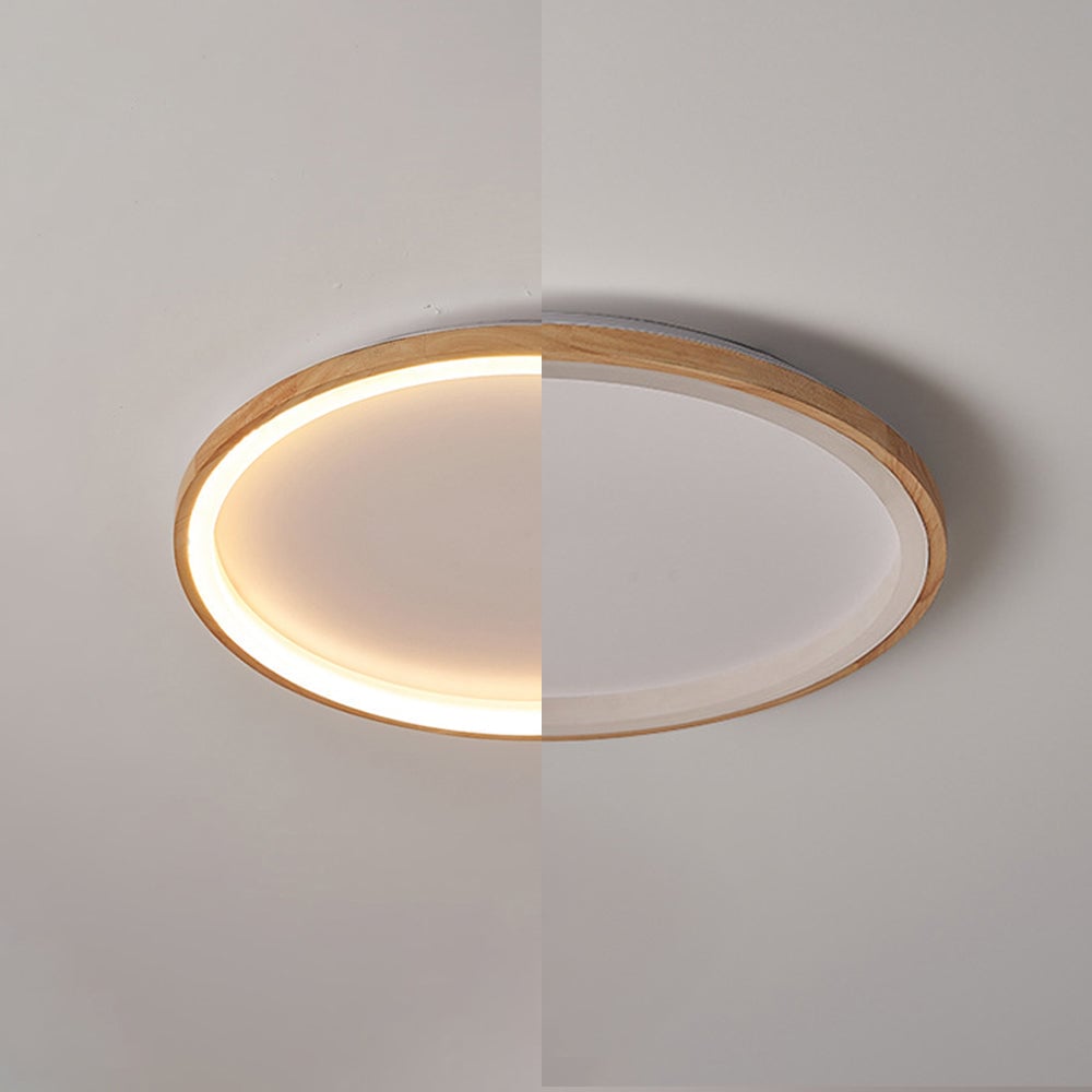 Ozawa Deckenleuchte Interner Lichthof dimmbar, Hölzern & Acryl ∅40/50cm - Cueteks