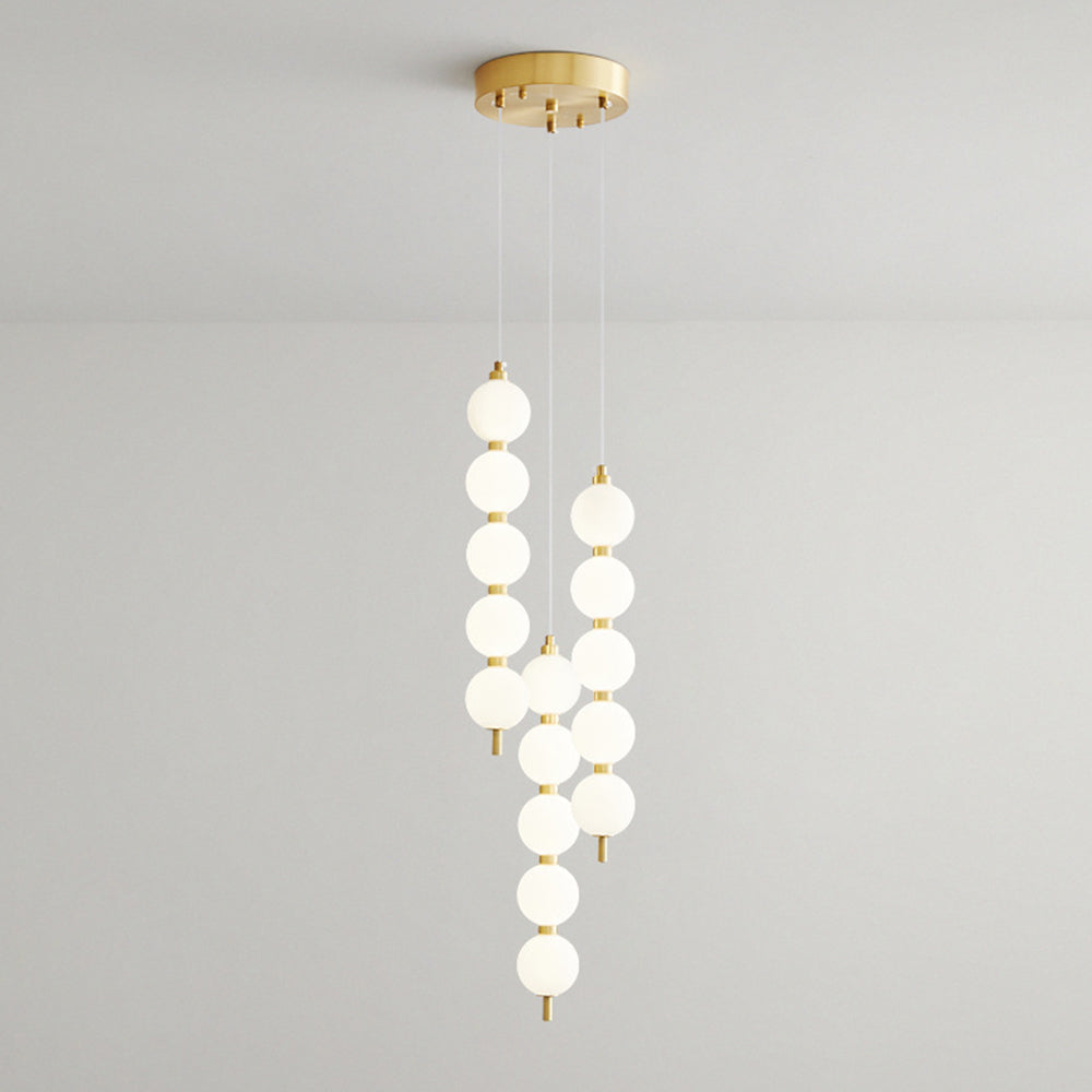 Contemporary LED White Ball Pendant Light - Cueteks