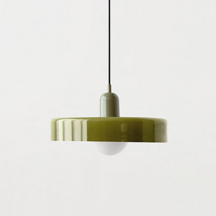 Morandi Disc Orb Bauhaus Colorful Glass Pendant Light - Cueteks