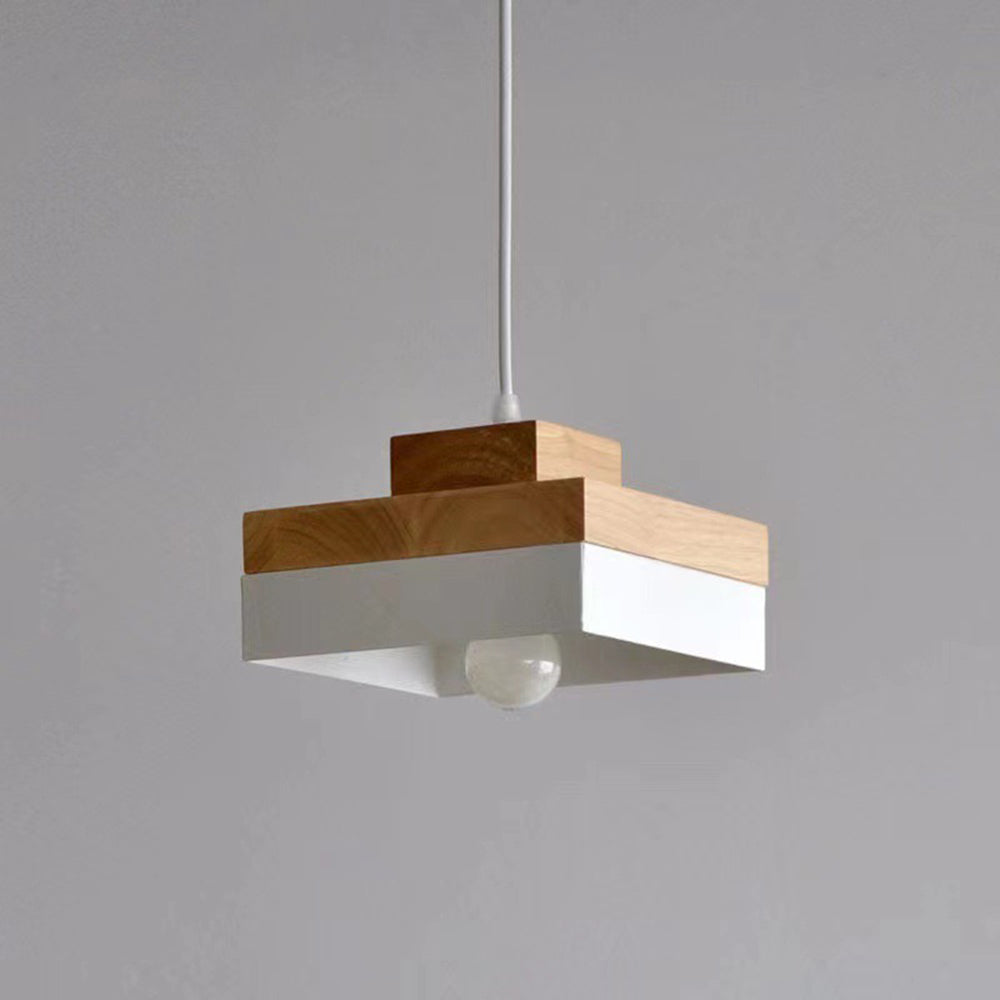 Industrial Wood Pendant Light - Cueteks