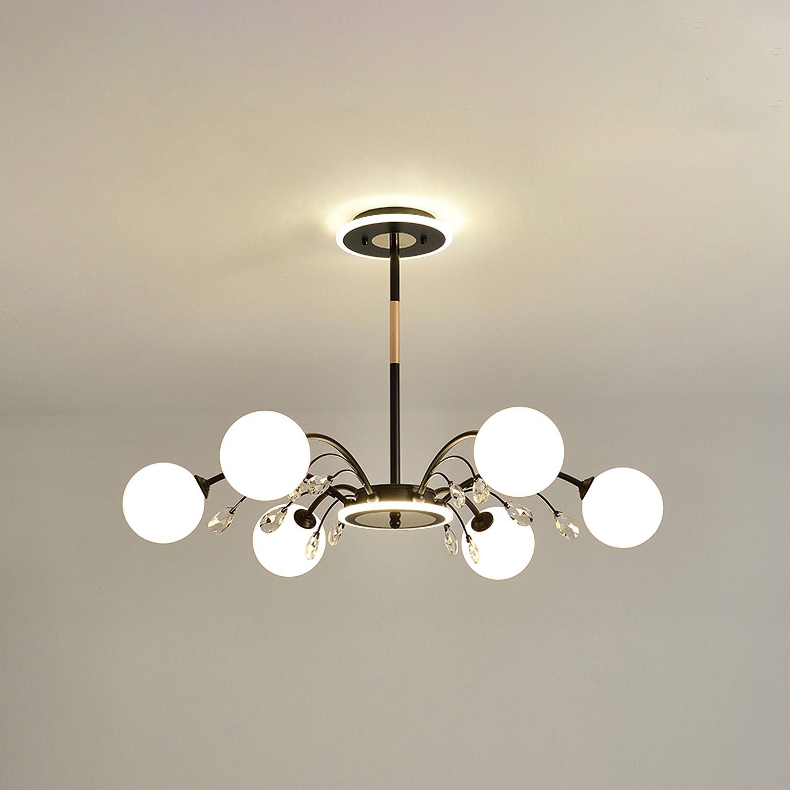 Luxurious Gold Glass Raindrop Chandeliers - Cueteks