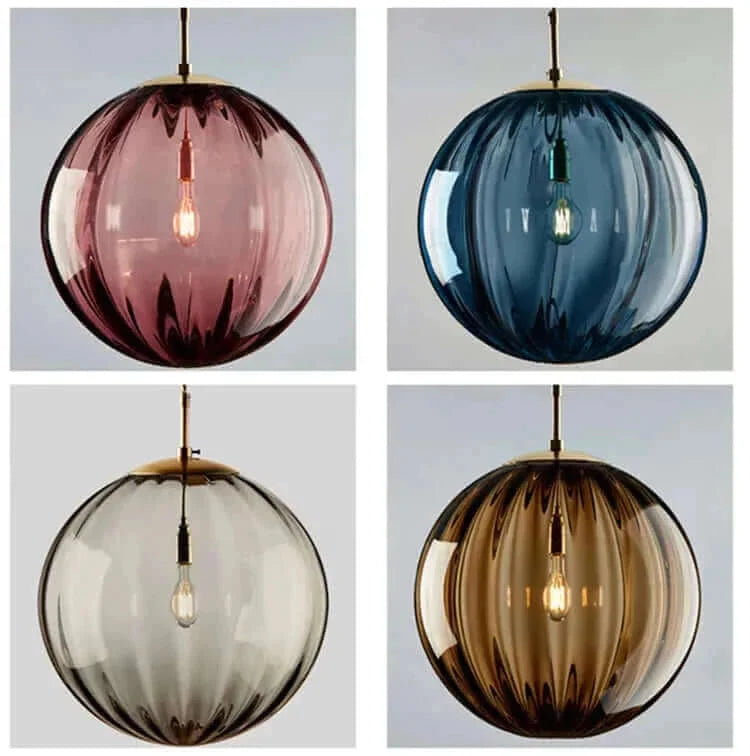 Modern Simple Round Glass Pendant Light - Cueteks