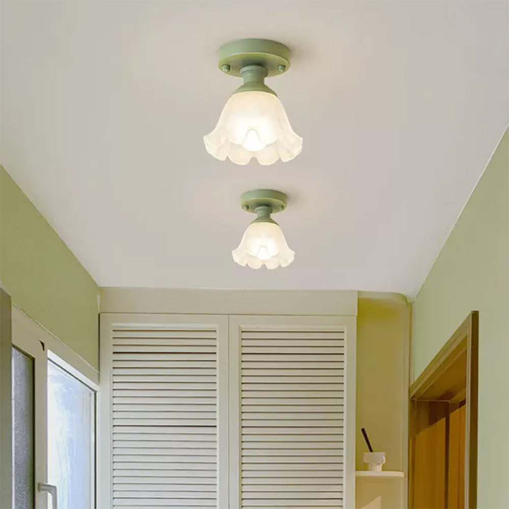 Cream Pumpkin Creative Corridor Aisle Ceiling Light - Cueteks