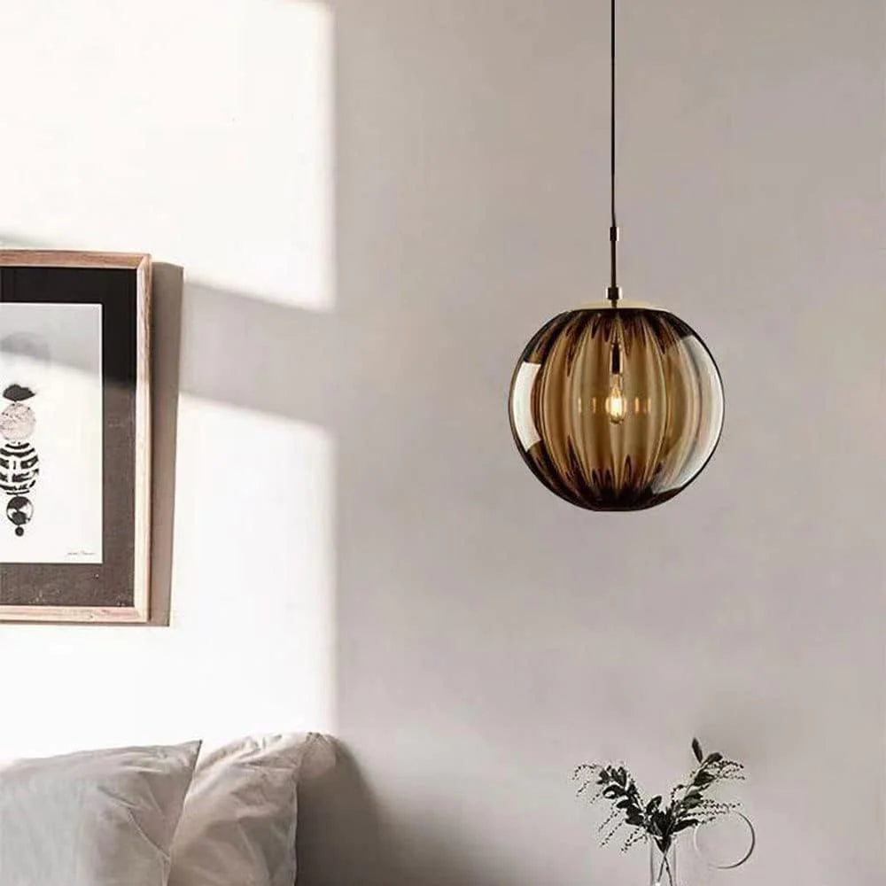 Modern Simple Round Glass Pendant Light - Cueteks