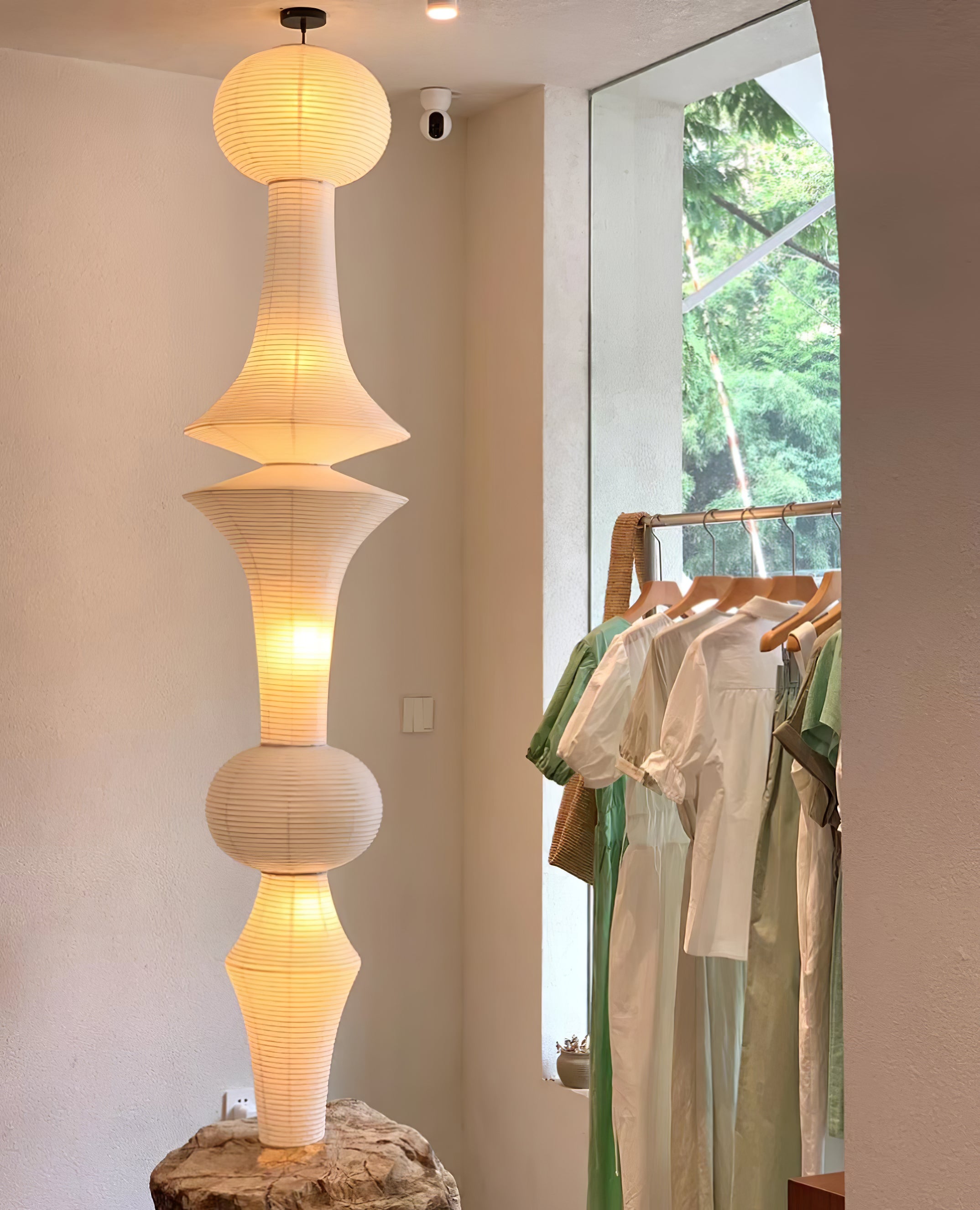 Washi Paper E Pendant Light - Cueteks
