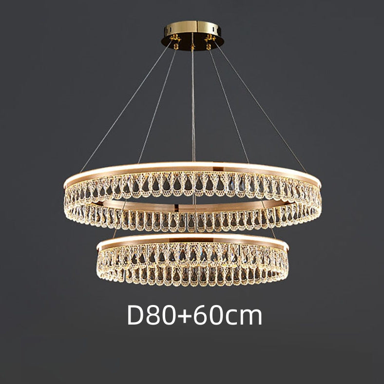 Luxury Large Crystal Ring Chandelier - Cueteks