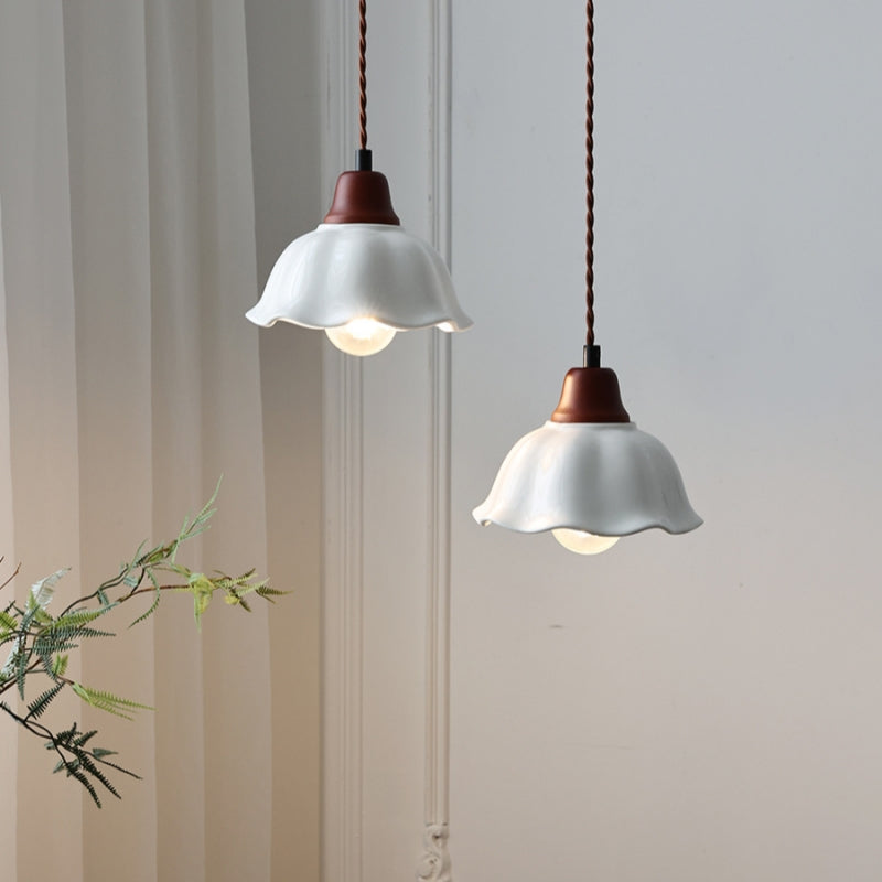 Decor Flower Ceramic  LED Hanging Light - Cueteks