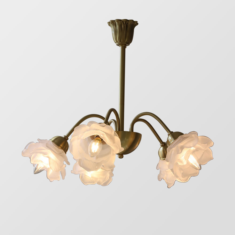 Modern French Retro Copper White Chandelier - Cueteks