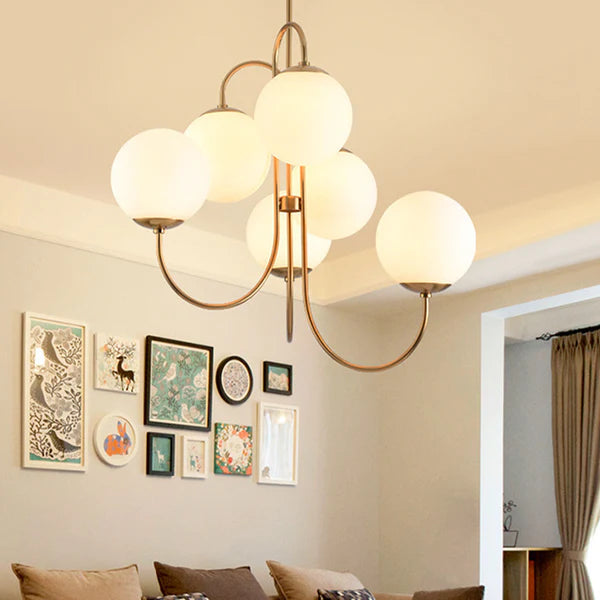 Metal Glass Vintage Chandelier - Cueteks