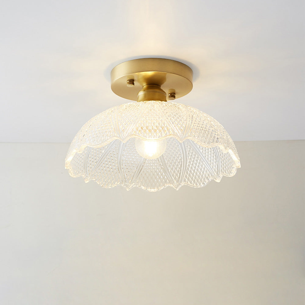 Simple Glass Semi Flush Ceiling Lights - Cueteks