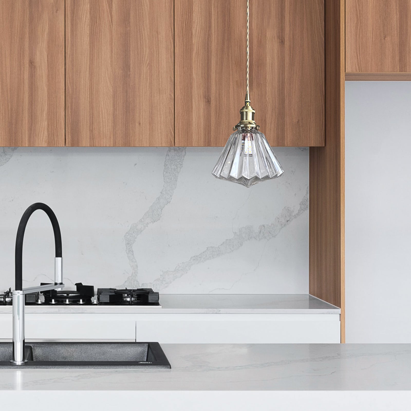 Modern Diamond Glass Pendant Lights - Cueteks