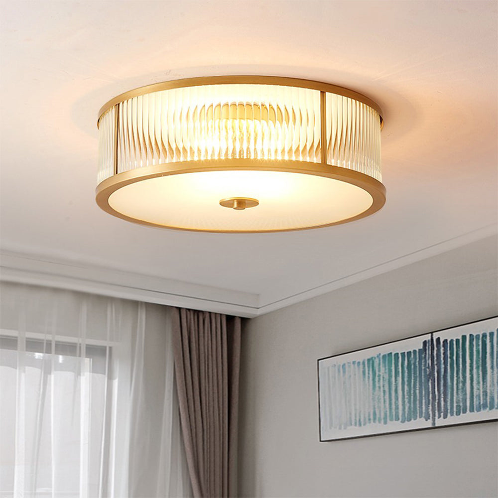 Vintage Round Simple Brass Ceiling Lamps - Cueteks