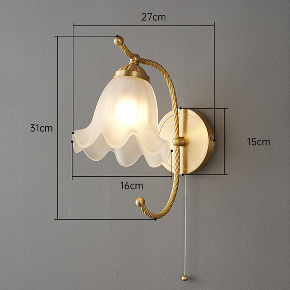 French Living Room Retro Glass Wall Lights - Cueteks