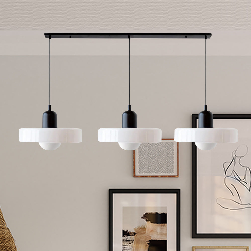 3 Heads Bauhaus Modern Simple Glass Pendant Light - Cueteks