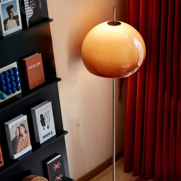 Bauhaus Mushroom Shape Medieval Vintage Glass Floor Lamp - Cueteks