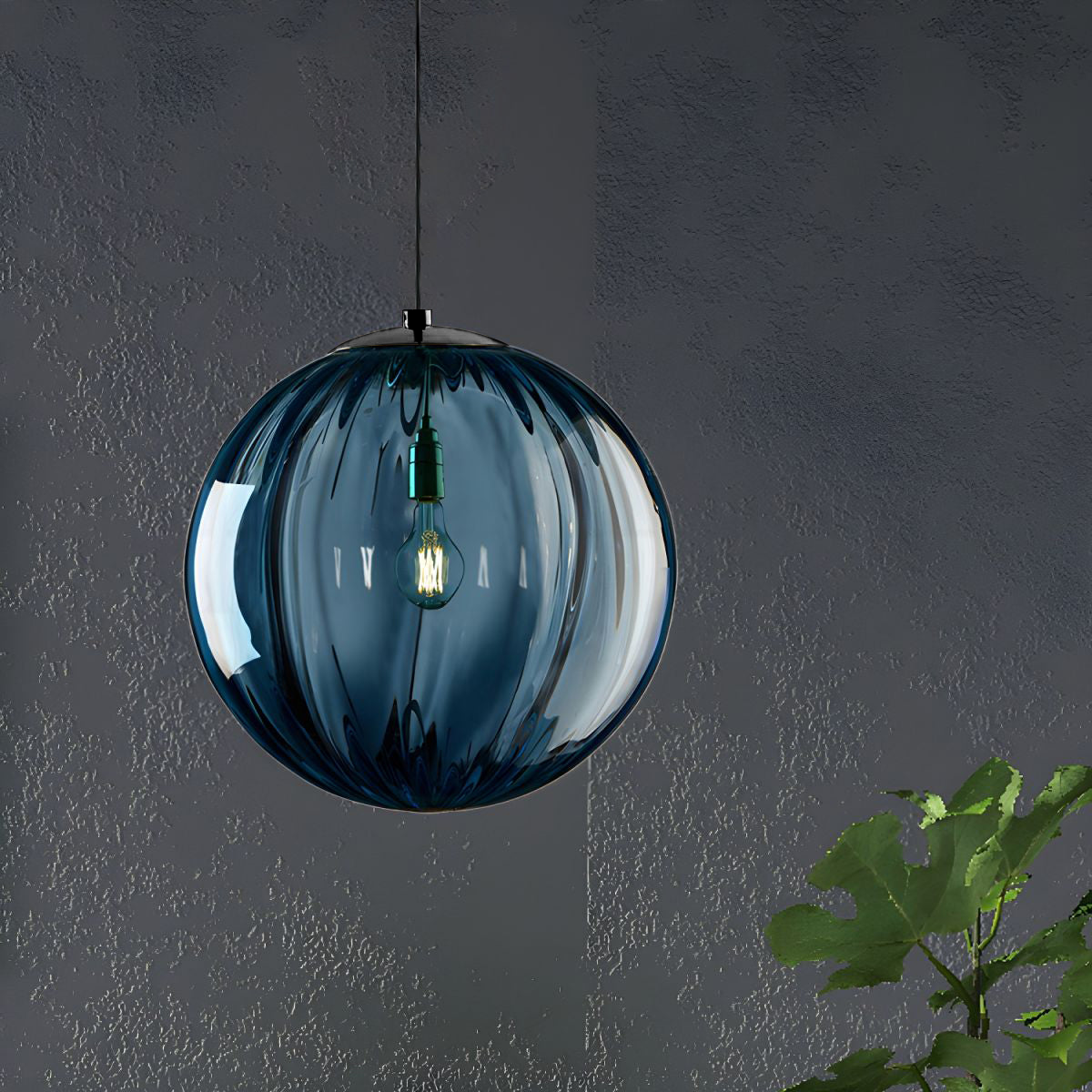 Modern Simple Round Glass Pendant Light - Cueteks