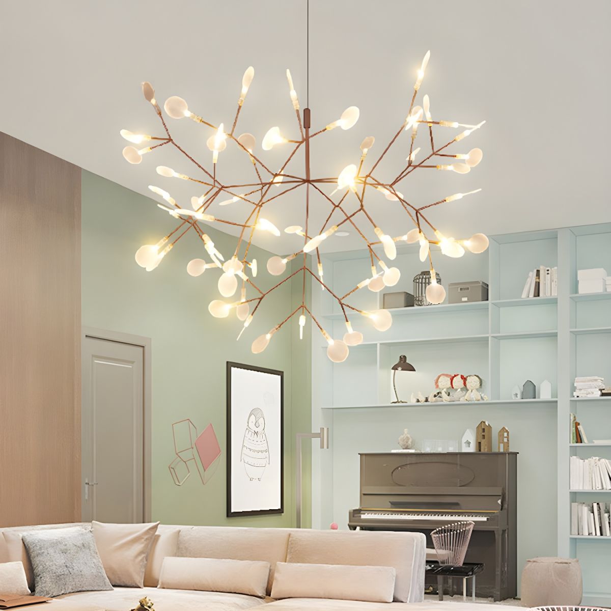 Hanging Acrylic Tree Branch Chandelier - Cueteks