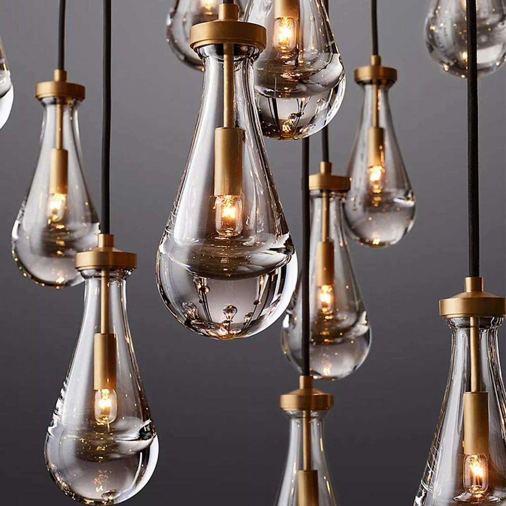 Modern Art Deco Raindrop Chandelier - Cueteks