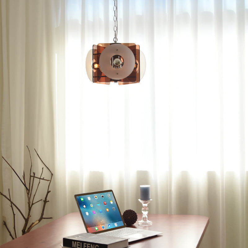 Middle Century Danish Deco Glass Hanging Lights - Cueteks