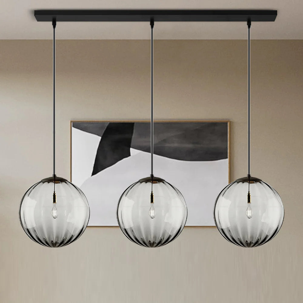 Modern Simple Round Glass Pendant Light - Cueteks