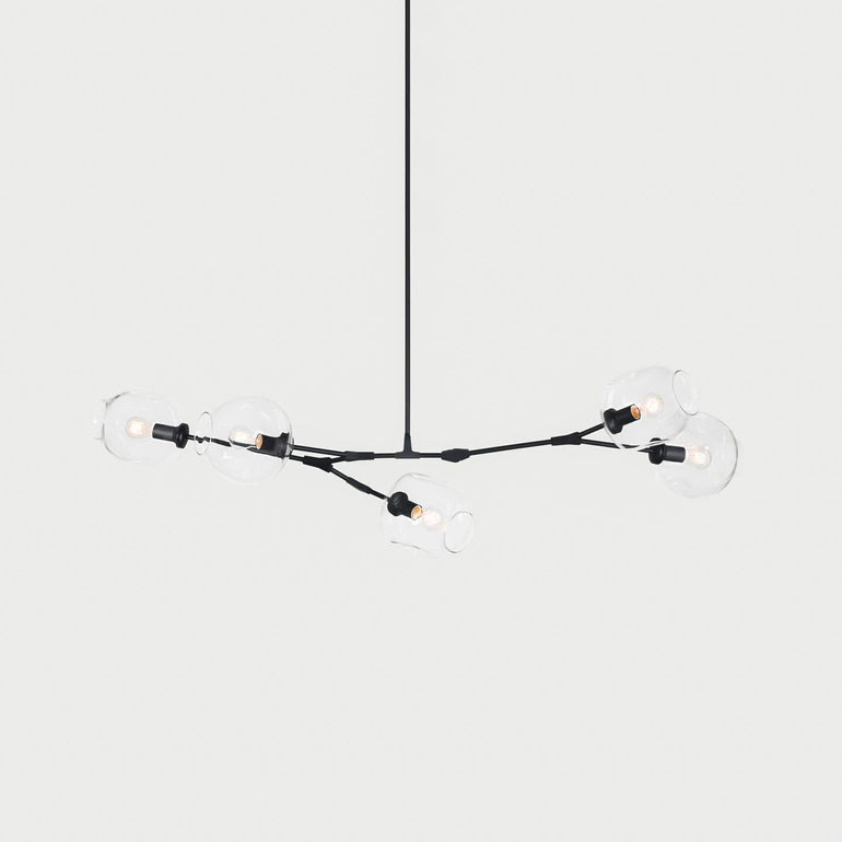 Branching Bubble Glass Ball Chandelier for Living Room - Cueteks