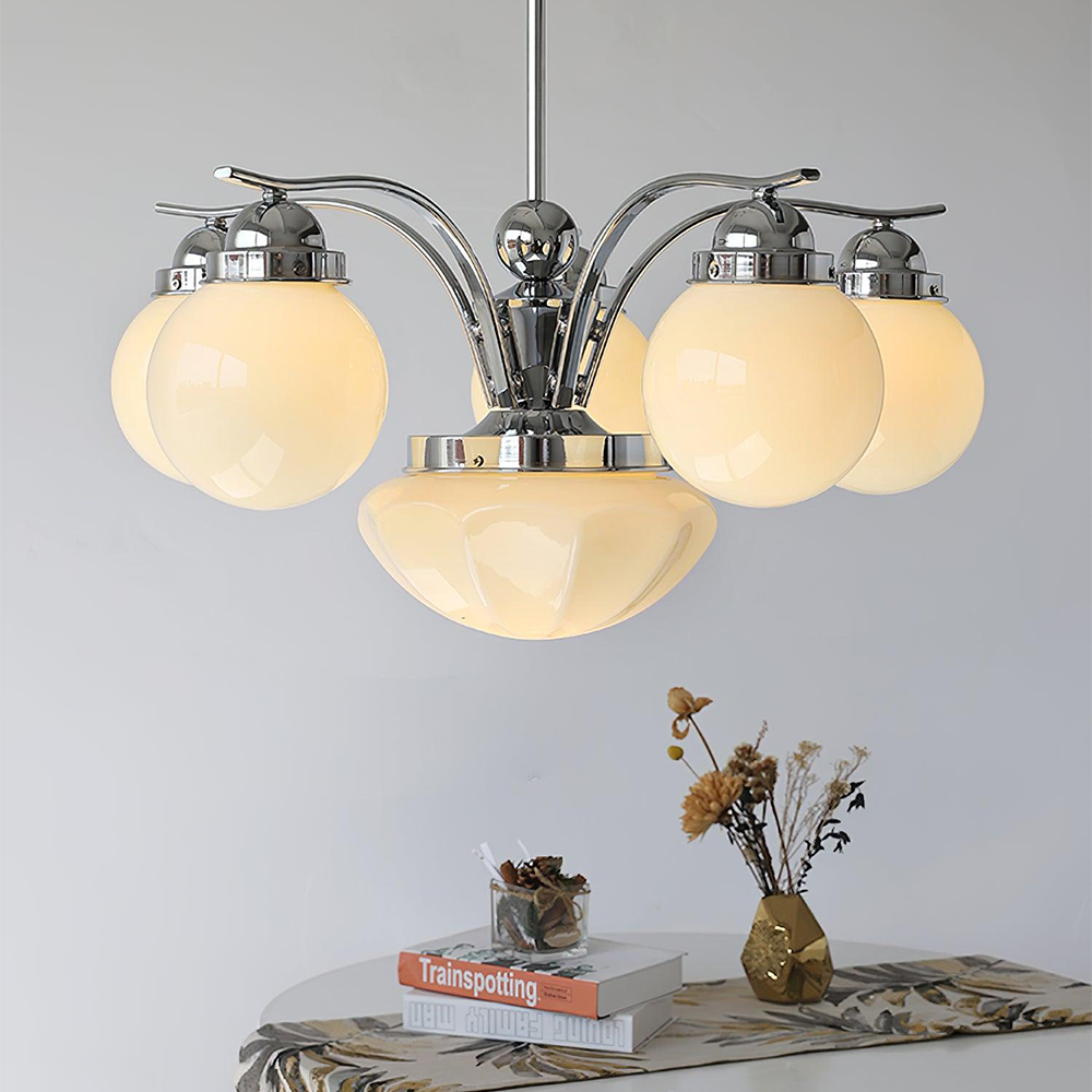 Vintage Ryttenberg Glass Chandelier - Cueteks