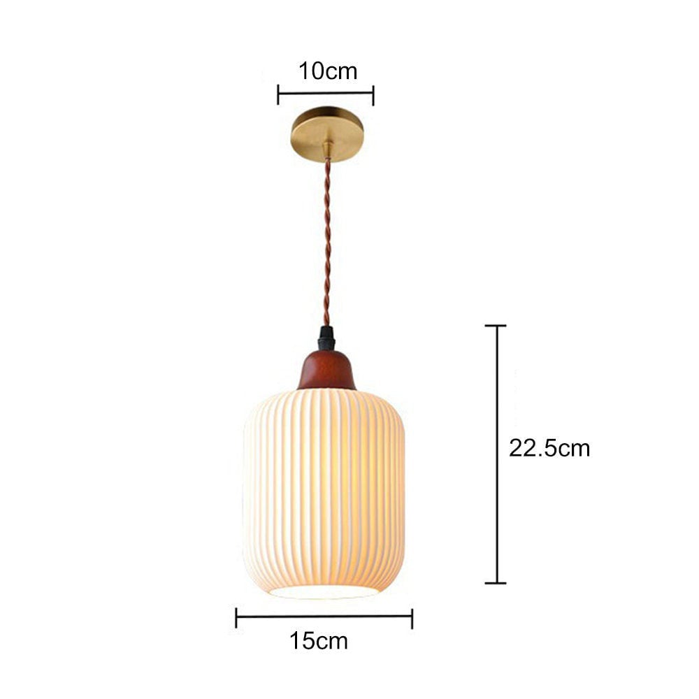 Vintage Nordic Ceramic White Pendant Light For Dining Room - Cueteks