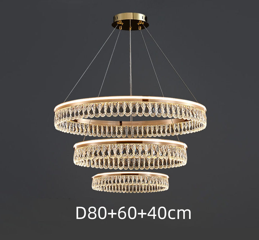 Luxury Large Crystal Ring Chandelier - Cueteks