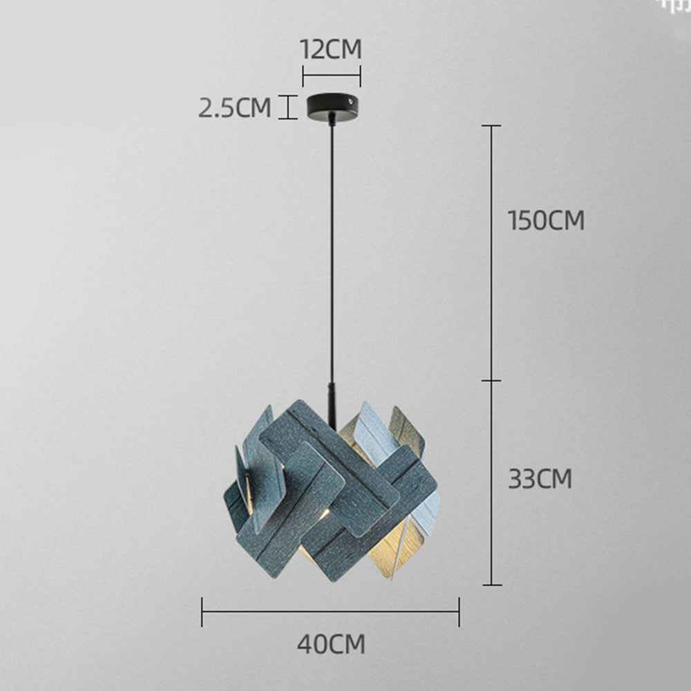 Escape blue diagram with 40 cm shade width and 33 cm shade height
