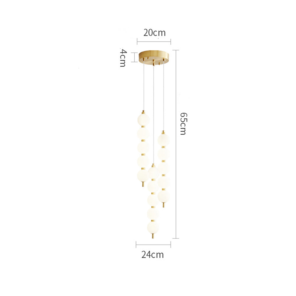 Contemporary LED White Ball Pendant Light - Cueteks