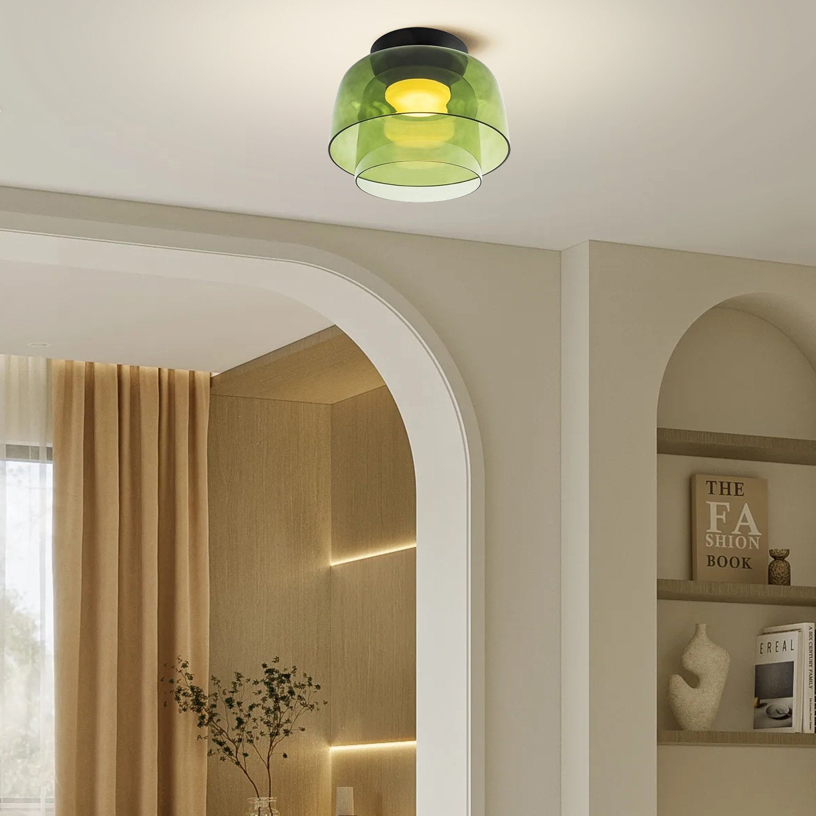 Nordic Designer Creative Personality Medieval Glass Ceiling Lamp - Cueteks