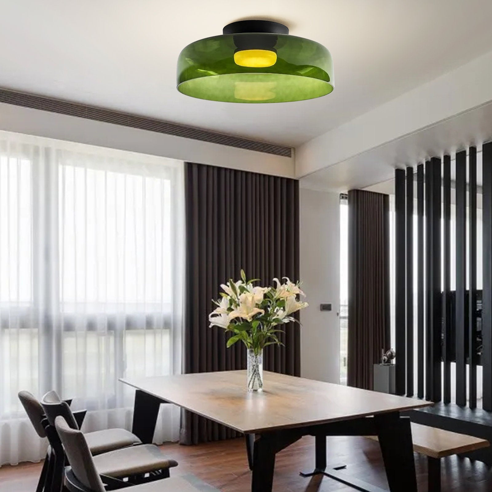 Nordic Designer Creative Personality Medieval Glass Ceiling Lamp - Cueteks