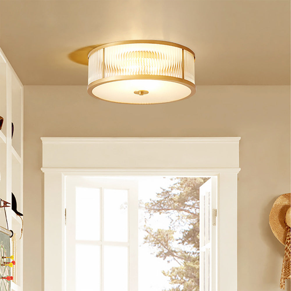 Vintage Round Simple Brass Ceiling Lamps - Cueteks
