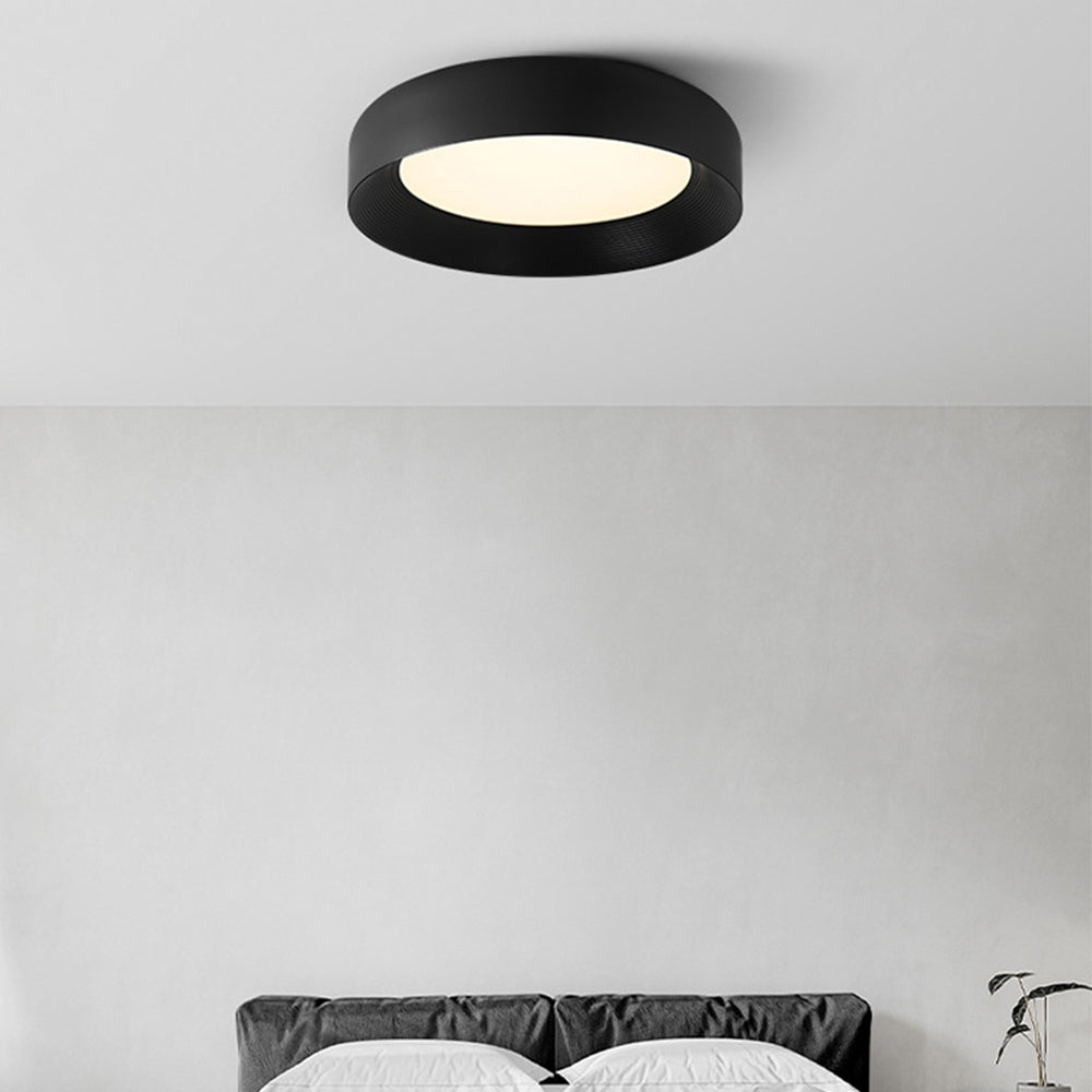 Modern LED Metal Ceiling Lamp Flush Mount Black Ceiling Light - Cueteks