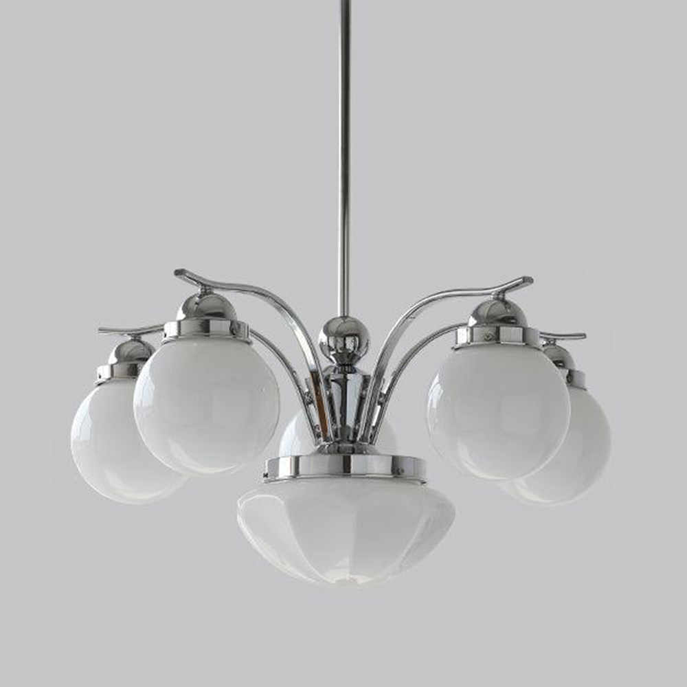 Vintage Ryttenberg Glass Chandelier - Cueteks