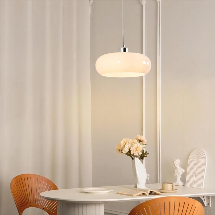 Nordic Retro Bauhaus Round Glass Pendant Light - Cueteks