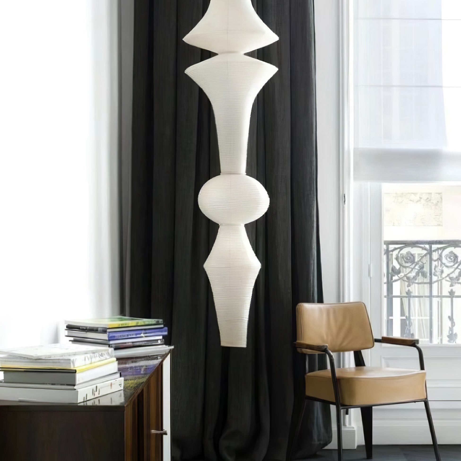 Washi Paper E Pendant Light - Cueteks