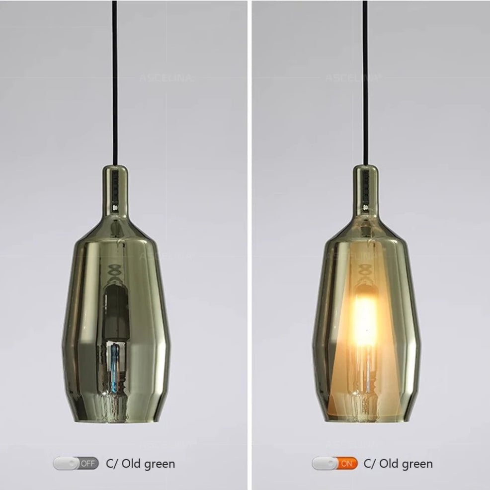Modern Multicolored Glass Pendant Lamp for Dining - Cueteks
