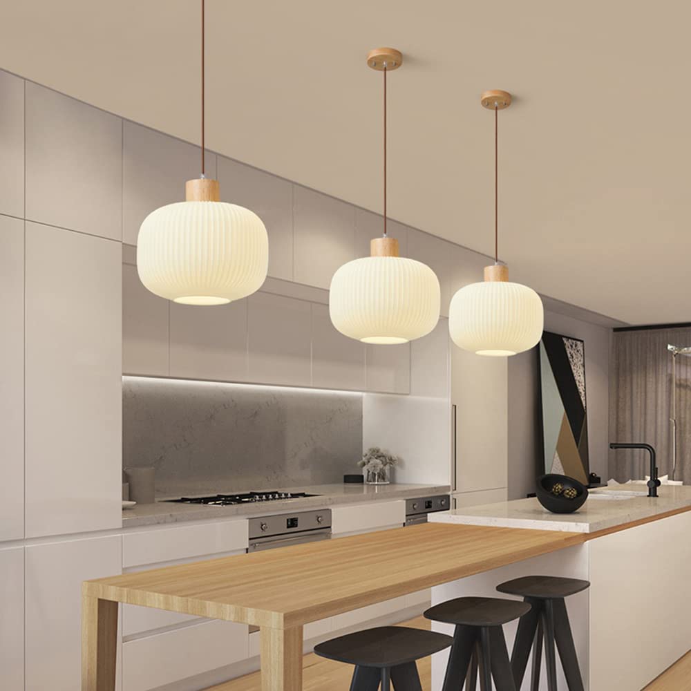 Vintage Milky White Glass Pendant Lights - Cueteks
