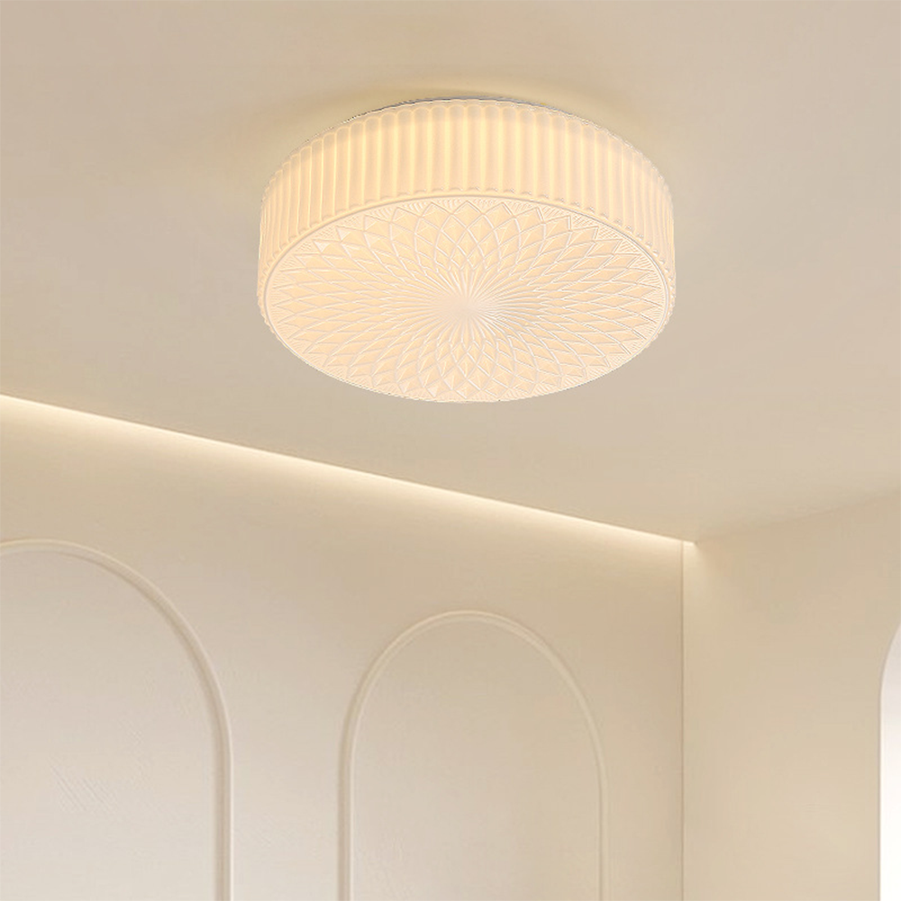 French Art Glass Flush Mount Ceiling Light - Cueteks