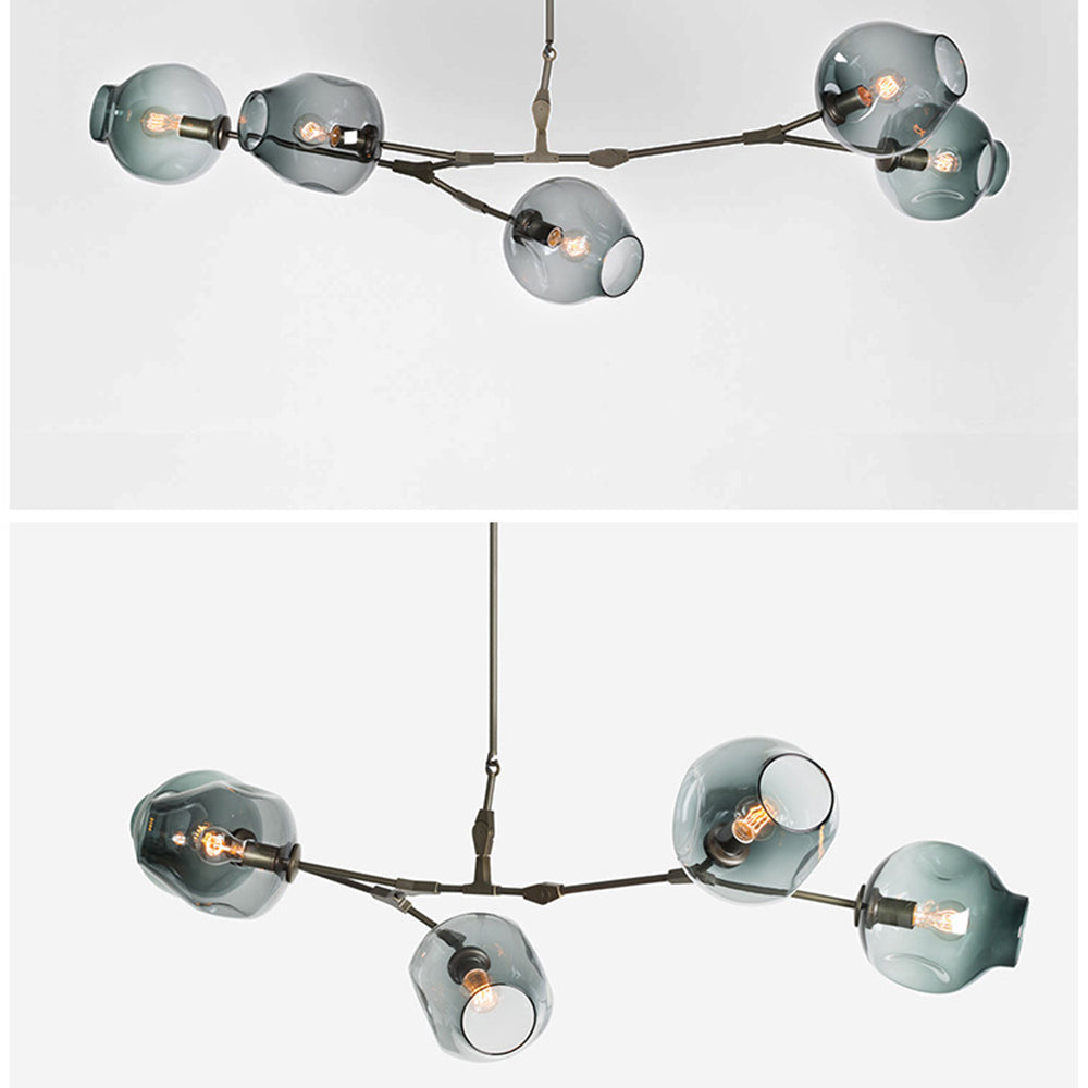 Branching Bubble Glass Ball Chandelier for Living Room - Cueteks