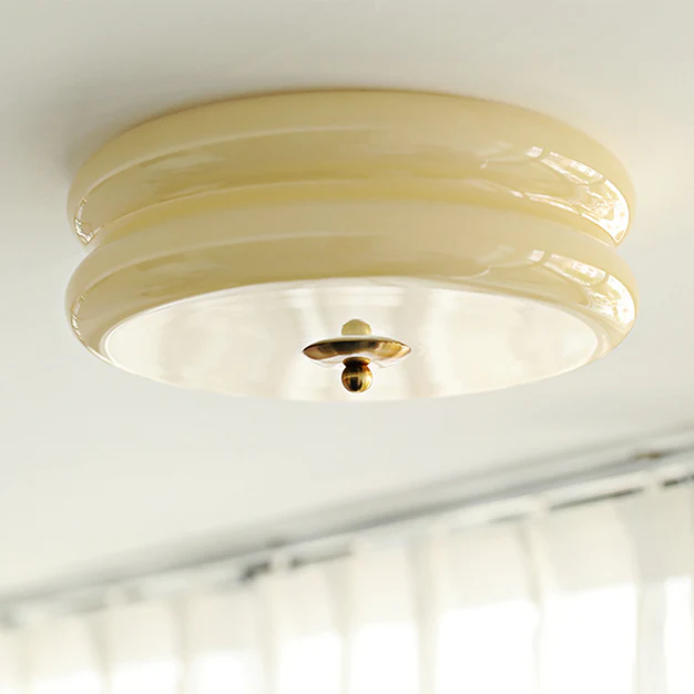 Art Deco Cream Cake Ceiling Light - Cueteks