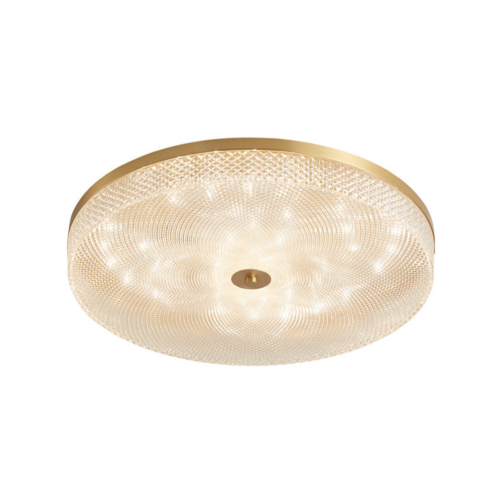 Modern Simple Crystal Copper Ceiling Light - Cueteks