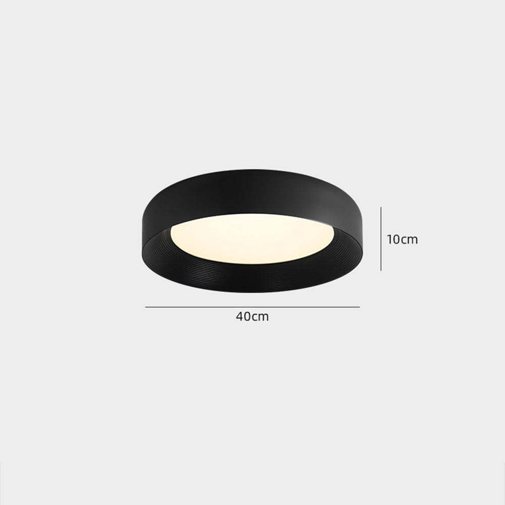 Modern LED Metal Ceiling Lamp Flush Mount Black Ceiling Light - Cueteks