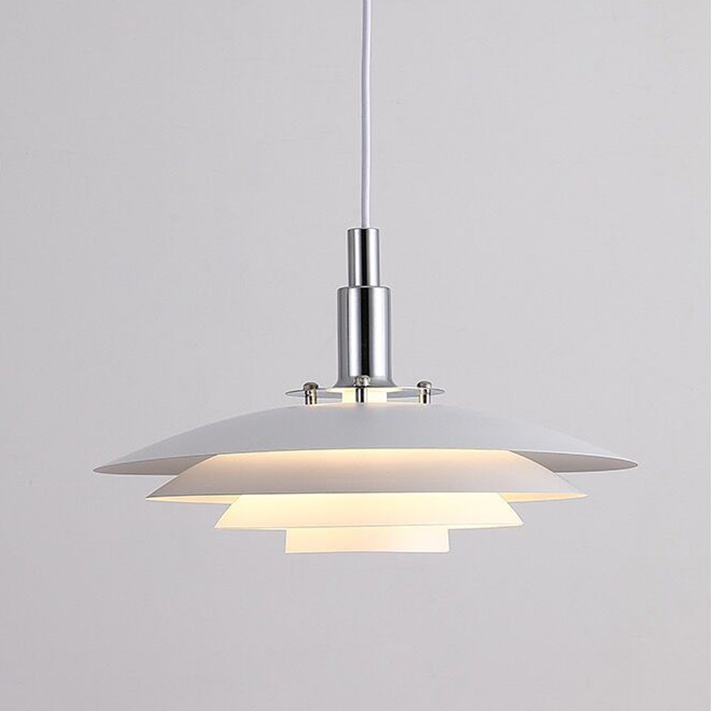 Modern White Iron Hanging Pendant Light - Cueteks