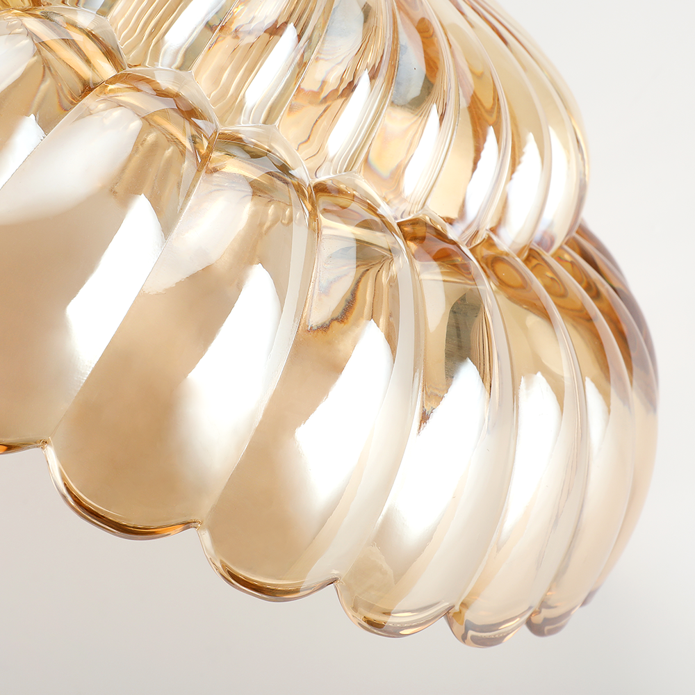Vintage Amber Glass Semi-Flush Ceiling Light Shades Of Light - Cueteks