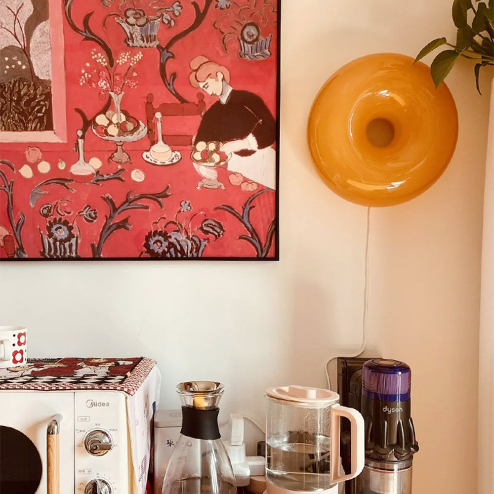 Donut Wall Lamp Glass  Wall Light Wall Sconces - Cueteks
