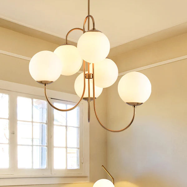 Metal Glass Vintage Chandelier - Cueteks